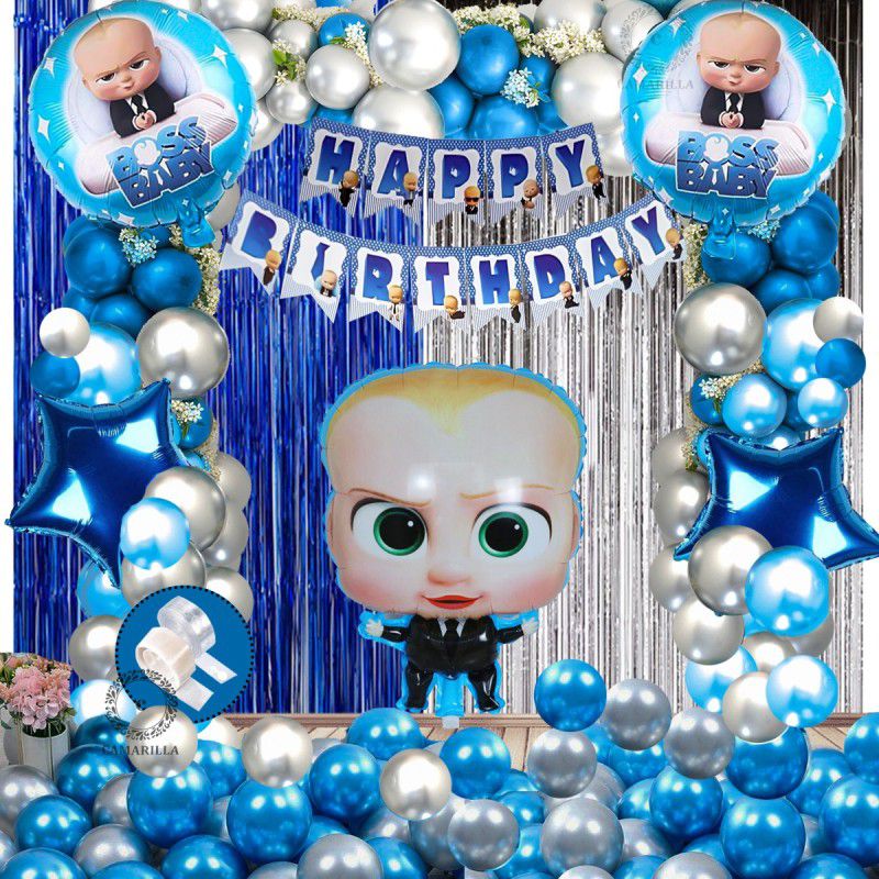 CAMARILLA Boss Baby Theme Birthday Decorations Set Combo for 1st Birthday Decoration  (Set of 50)