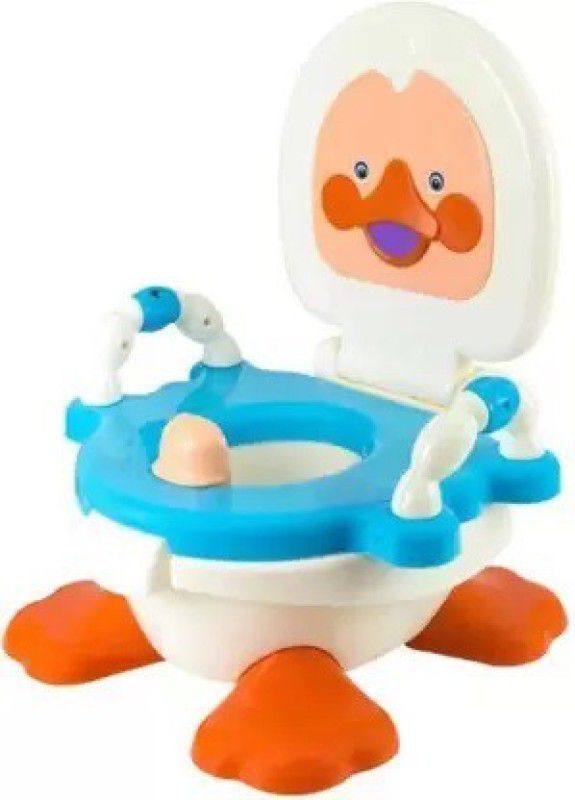 Y M ENTERPRISES Duck Potty Box Baby Toilet Trainer Seat Potty Box  (Blue)