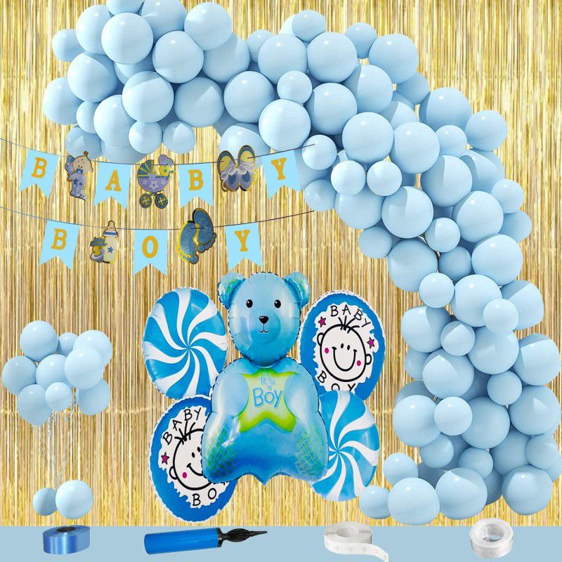 Shopperskart Balloons Combo/Kit Pack for Welcome Baby/Newborn/Baby Shower Party Decoration  (Set of 114)