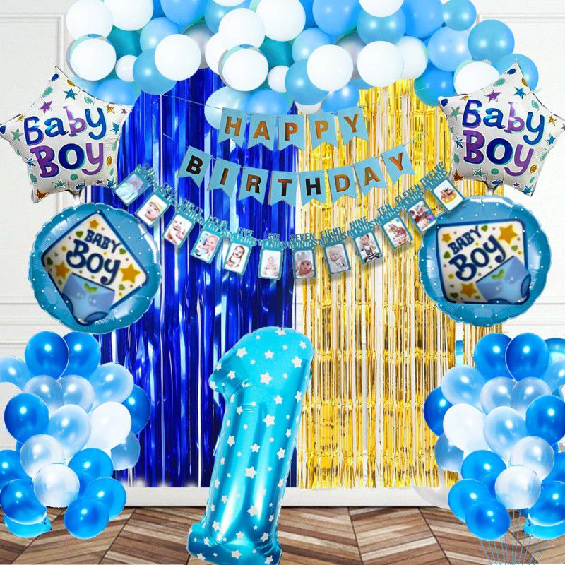 CAMARILLA 1st Birthday Decoration Items for Baby Boy