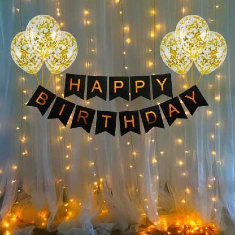 THE AMEX COMPANY Happy Birthday Decorations Kit / Items | Birthday Theme Decorations Combo Balloon | Party Celebration  (Set of 7)