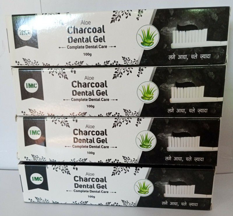 IMC ALOE CHARCOAL DENTAL CREAM 4 PCS Toothpaste  (400 g)