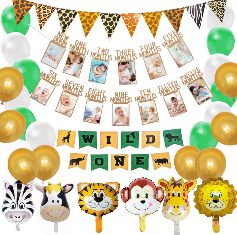AMFIN (Pack of 38) Animal Theme Birthday Party Decorations  (Set of 38)