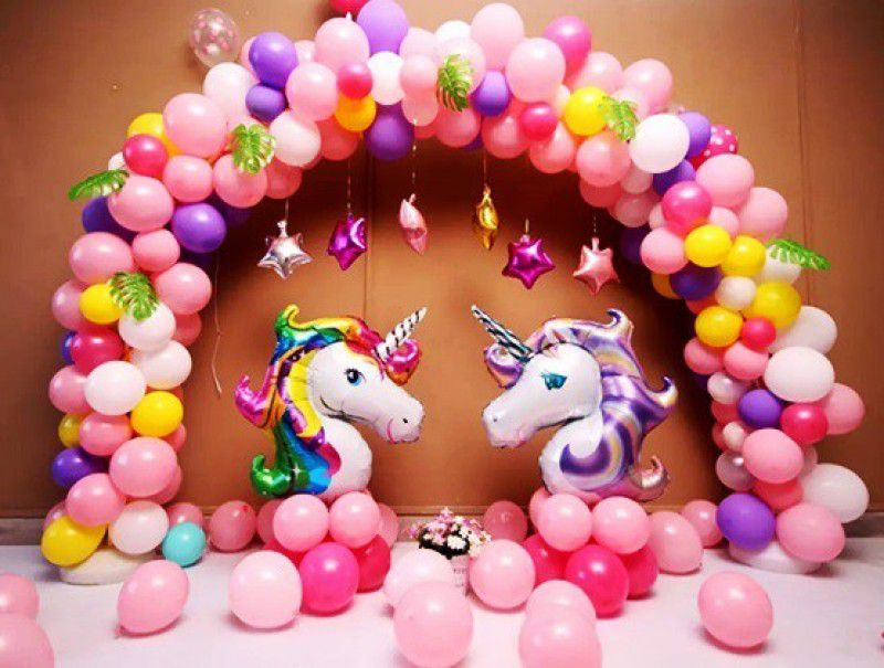 Shmaya 2 pc unicorn birthday combo-pack of 50  (Set of 100)