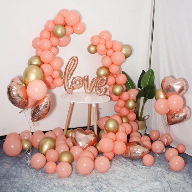 Dinipropz Love Foil Balloons for Decoration Items Valentines Decoration  (Set of 71)