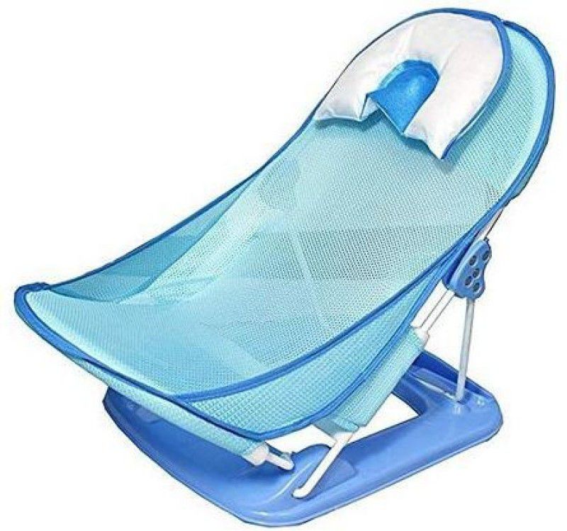 moms angel Baby Bather Infants and Newborn Baby - Baby Bather Includes 2 Reclining Positions - Compact and Foldable, 0-9 Months (Blue) Baby Bath Seat  (Blue)