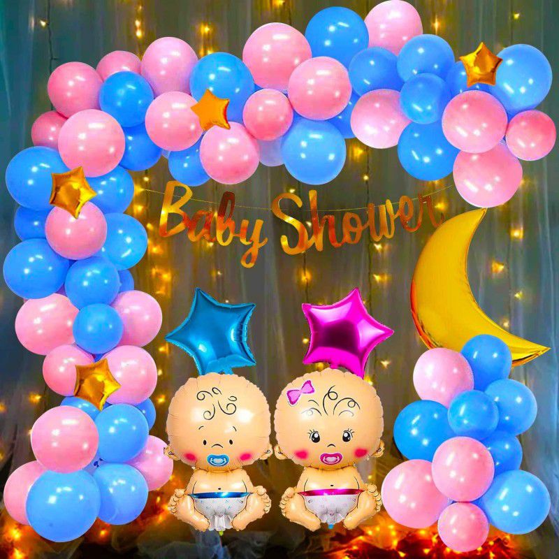 party assets Baby Shower Combo Decorations Material Set  (Set of 51)