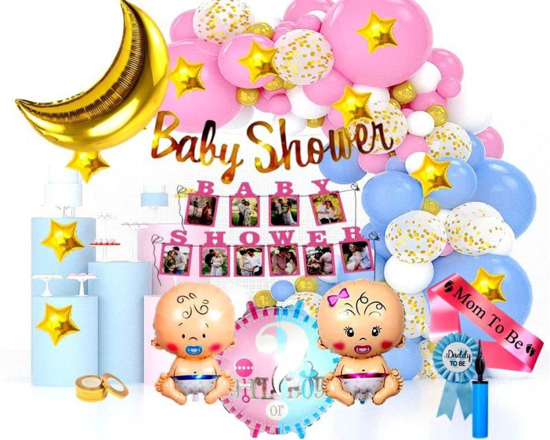 SV Traders Baby Shower Special Decoration Props Combo Of 101 Pcs  (Set of 1)