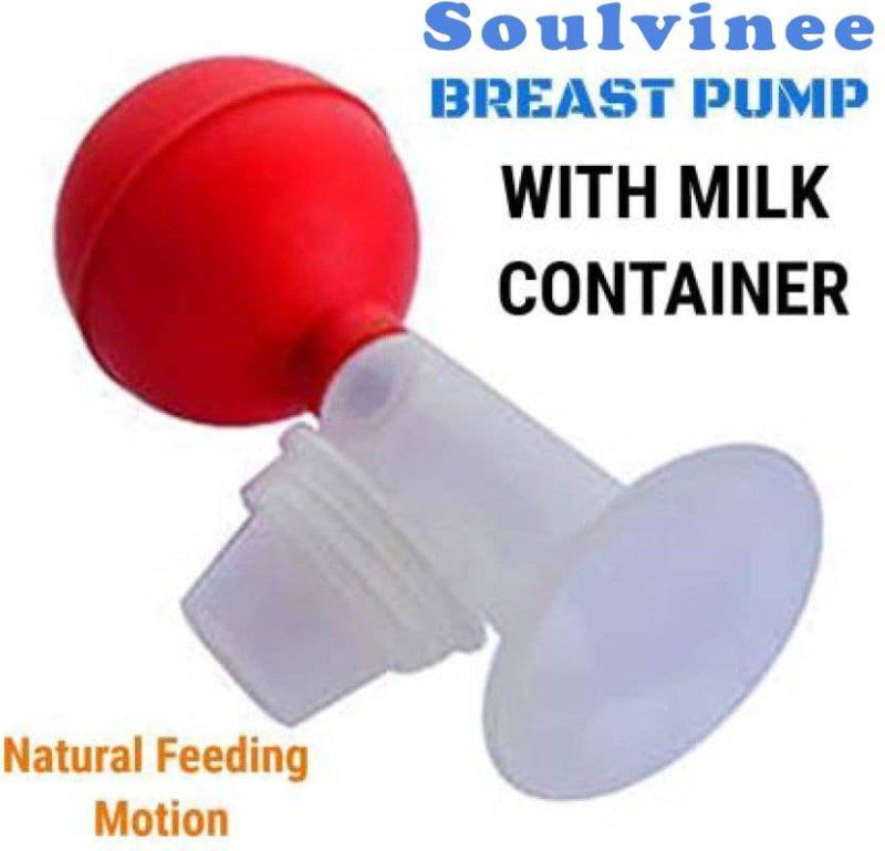 GoodsCrafts Manul Breast pump Breast Feeding Pump Plastic Vintage Style - Manual  (Red & White)