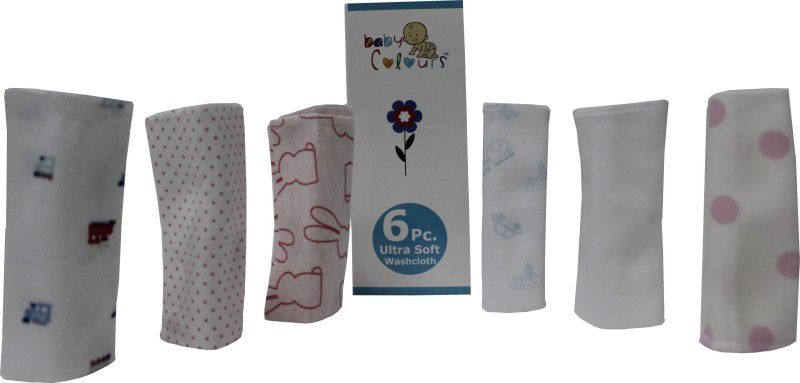 Baby Colours Cotton 180 GSM Face Towel  (Pack of 6)