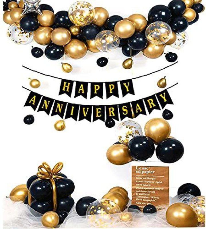specialyou.in Happy Anniversary Decoration DIY kit Combo with Ribbon and Confetti Balloons  (Set of 29)
