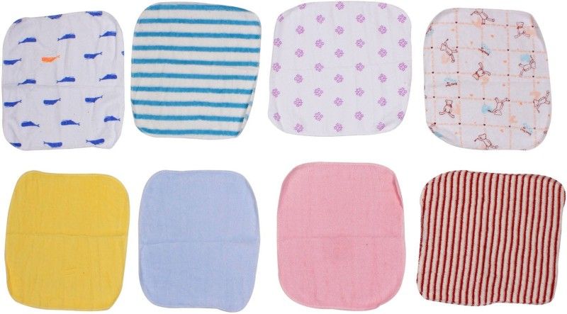 OLE BABY Cotton 250 GSM Face Towel  (Pack of 8)