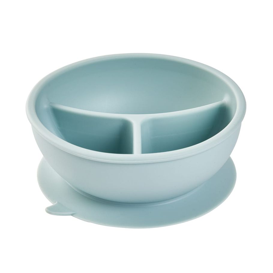 Silicone Suction Divided Bowl - Teal