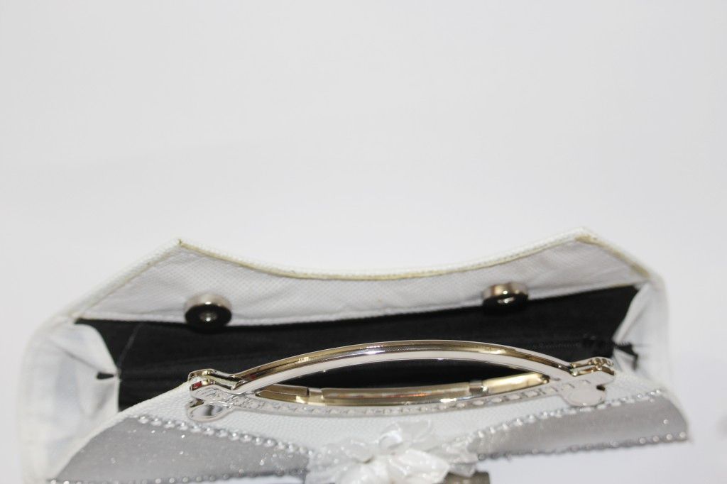Ladies white party clutch