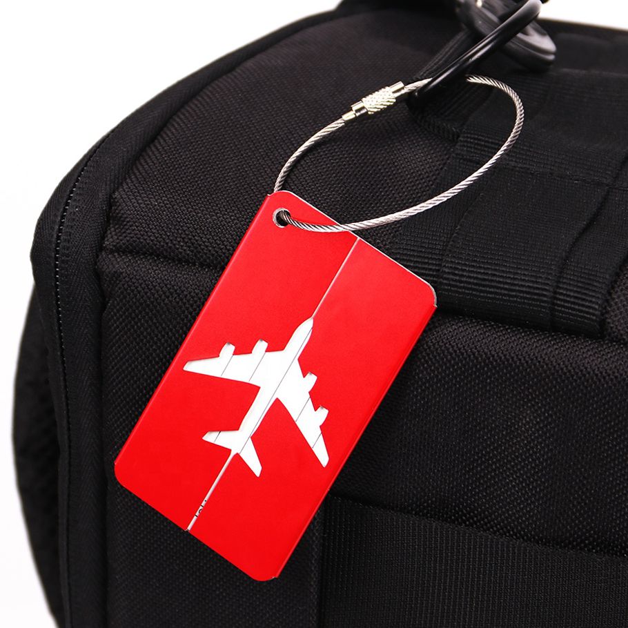 Luggage Tag Plain Aluminium Metal Travel Luggage Tags Suitcase Card Holder Baggage Name Plate