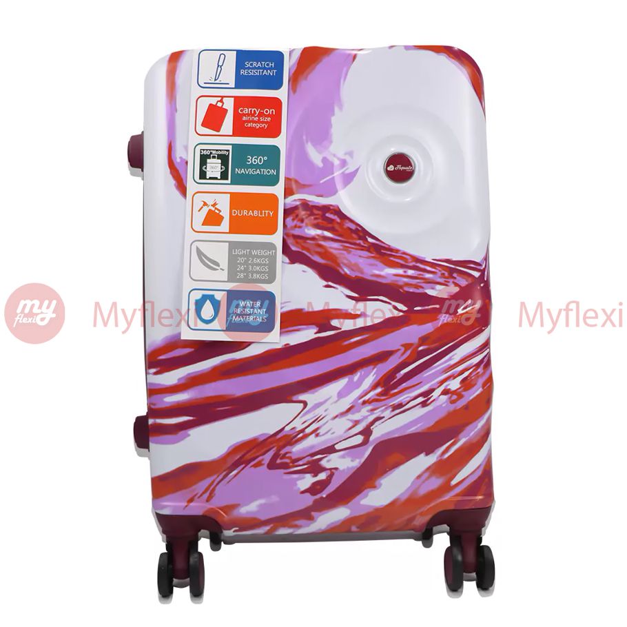 Polycarbonate Water Resistant 28 inch Hard Suitcase by Flymate Paris