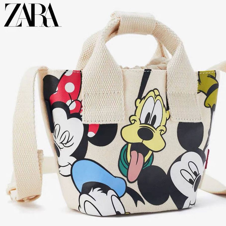 New Kids Bags Girls Spring Summer Disney_Mickey_Mouse Canvas Print Messenger Bag Shoulder Bag Tote Bag