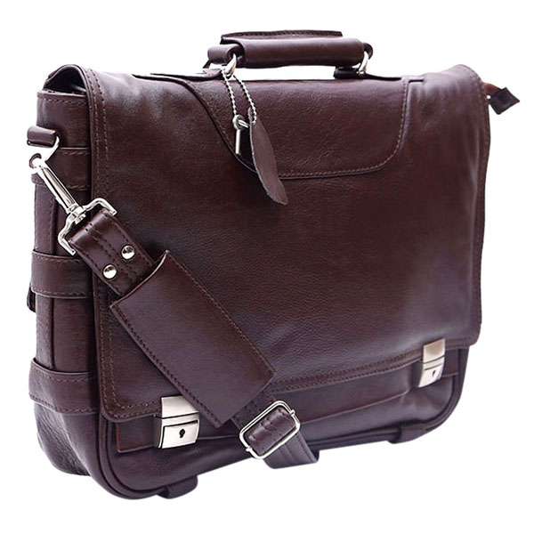Annex Bangladesh Leather Office Bag chocolate Colure SUA001_Men's Shoulder Crossbody Fashion Bags Office Messenger Bag for Men Business Handbag