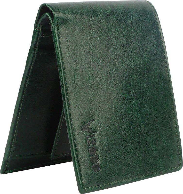Men Casual, Trendy, Formal, Travel Green Artificial Leather Wallet - Mini  (7 Card Slots)
