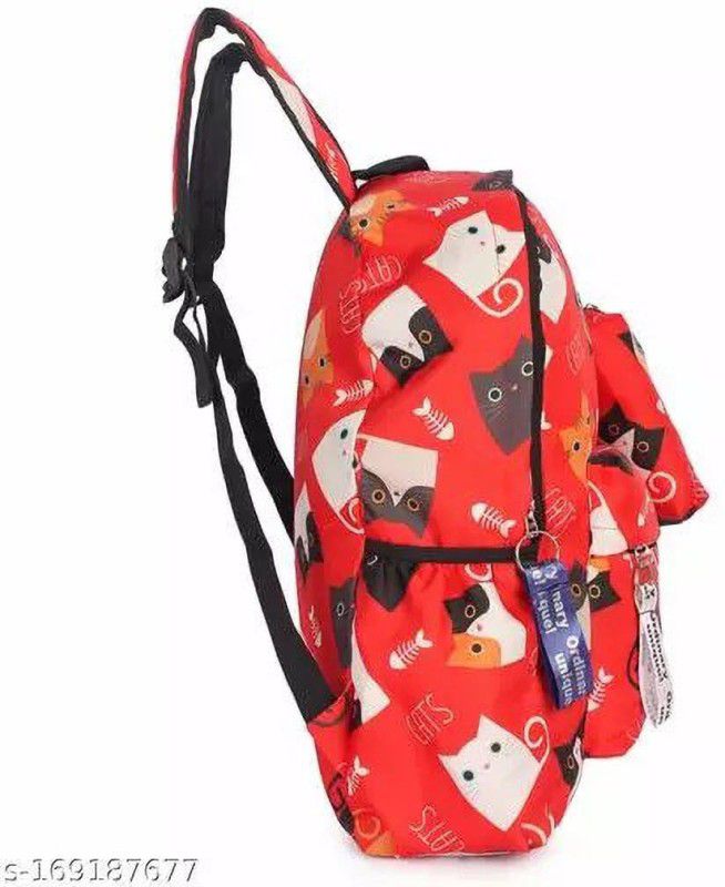 Small 15 L Laptop Backpack RS-RED-CAT  (Multicolor)