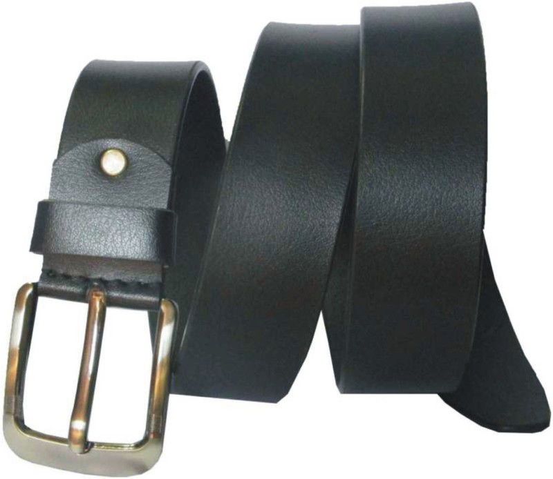 Men Casual Black Genuine Leather Belt