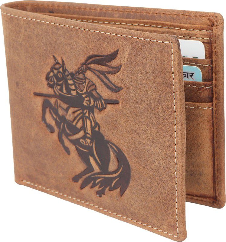 Men Brown Genuine Leather RFID Wallet - Mini  (6 Card Slots)