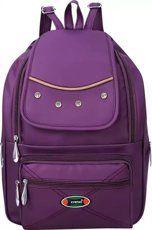 Female Student waterproof Bag 15 L Backpack  (Purple)