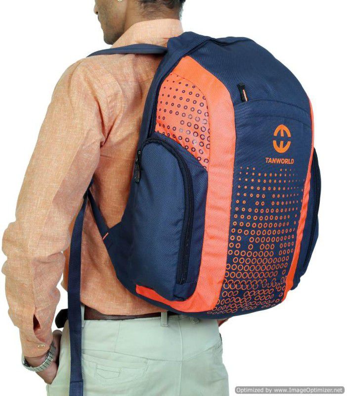 Small 18 L Laptop Backpack TWLTBP07-BlueFl.Orange  (Red)