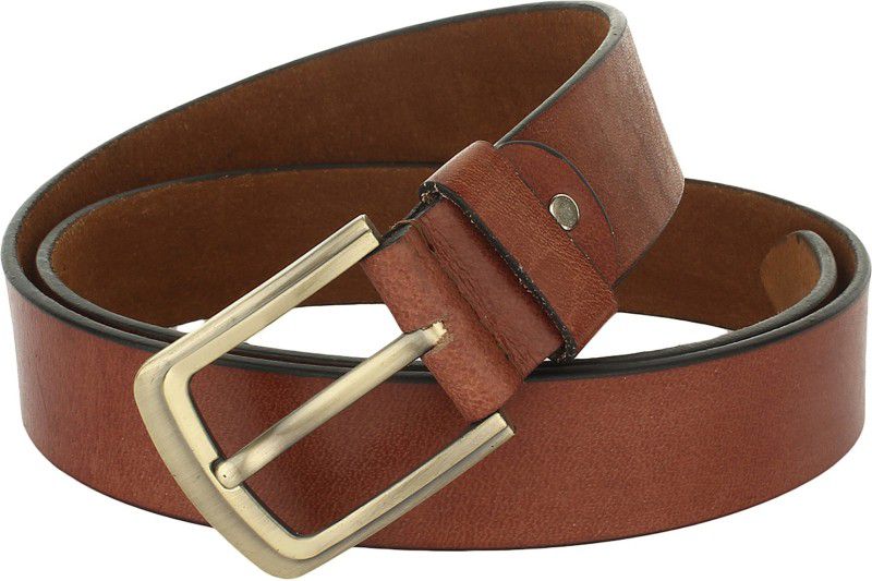 Men Casual, Formal Brown Genuine Leather Belt