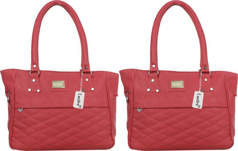 Women Red Handbag  (Pack of: 2)