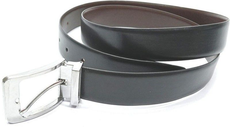 Men Black Artificial Leather Belt