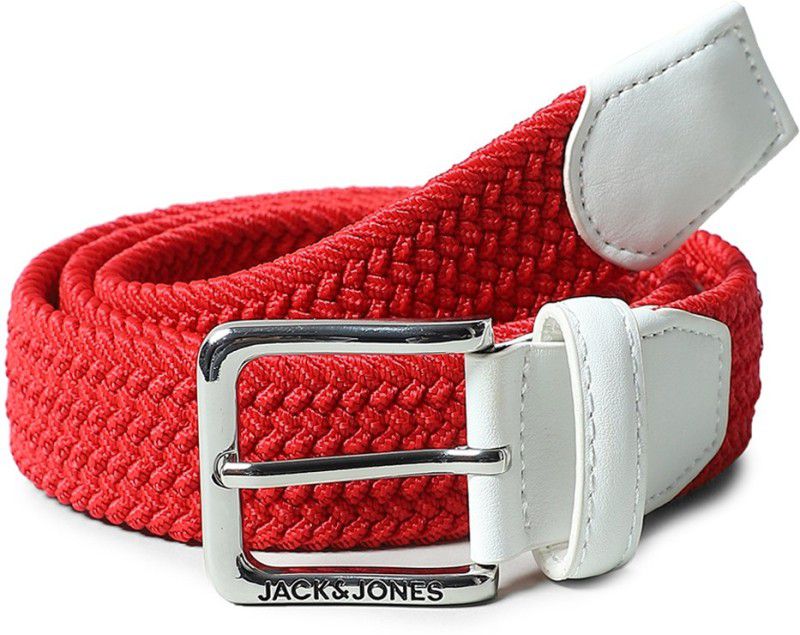 Men Casual Red Synthetic Belt