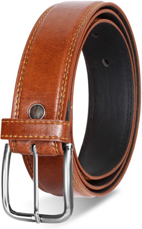 Men Casual Tan Artificial Leather Belt