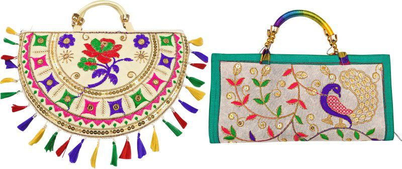 Party Multicolor Clutch  (Pack of: 2)
