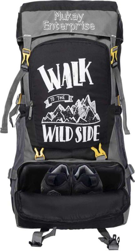 Mountain Rucksacks Bag Hiking Trekking Camping Bag Travel Backpack Rucksack - 55 L  (Grey)