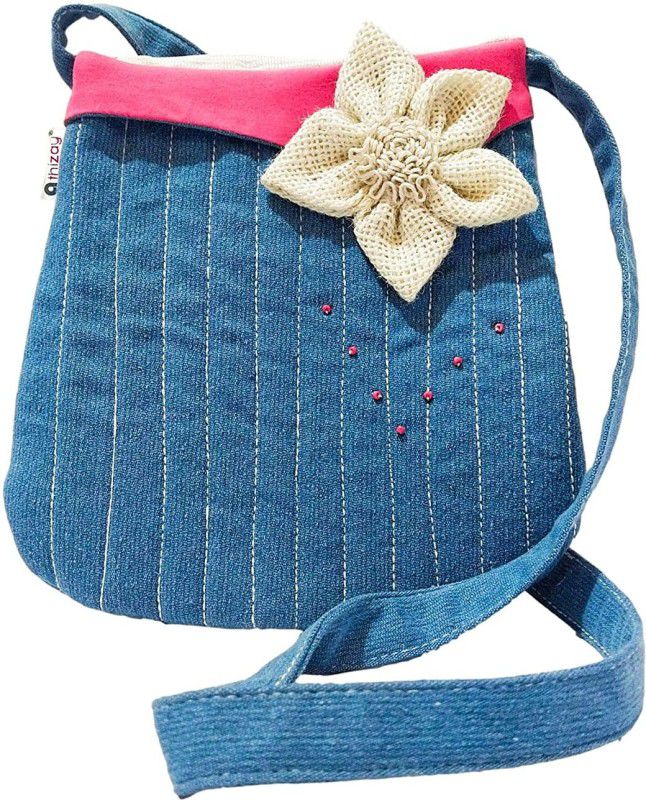 Blue, Pink Girls Sling Bag - Mini