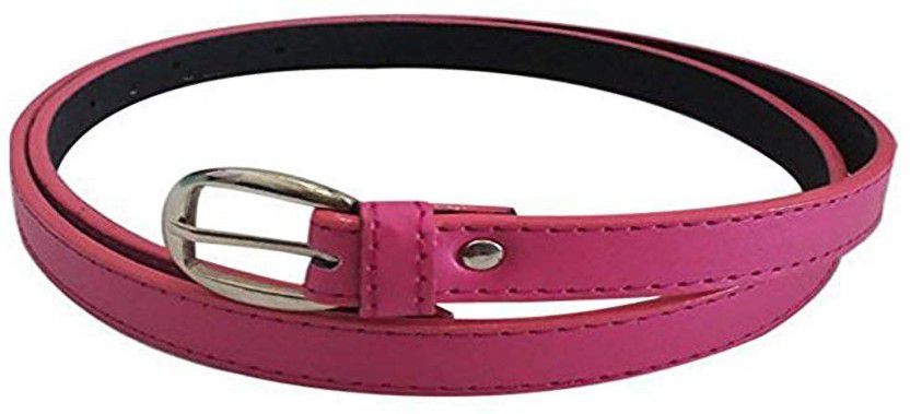Women Casual, Party, Formal, Evening Pink Artificial Leather Belt