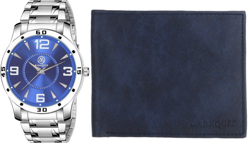 MarkQues Watch & Wallet Combo  (Blue)