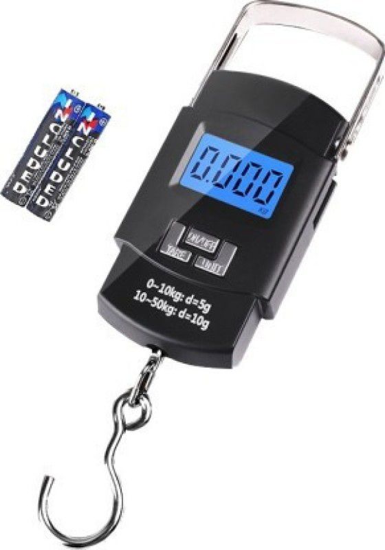 MAITRI ENTERPRISE 0g-50Kg Digital Hanging Luggage Fishing Portable Weight Scale Weighing Scale  (Black)