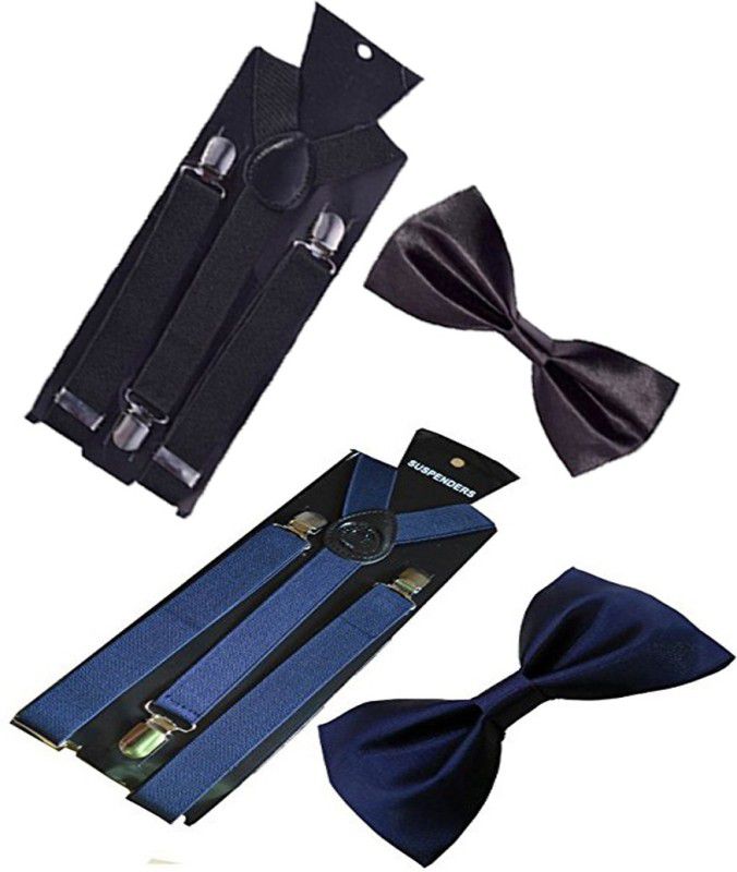 Sun Shopping Y- Back Suspenders for Men, Women  (Black, Blue)