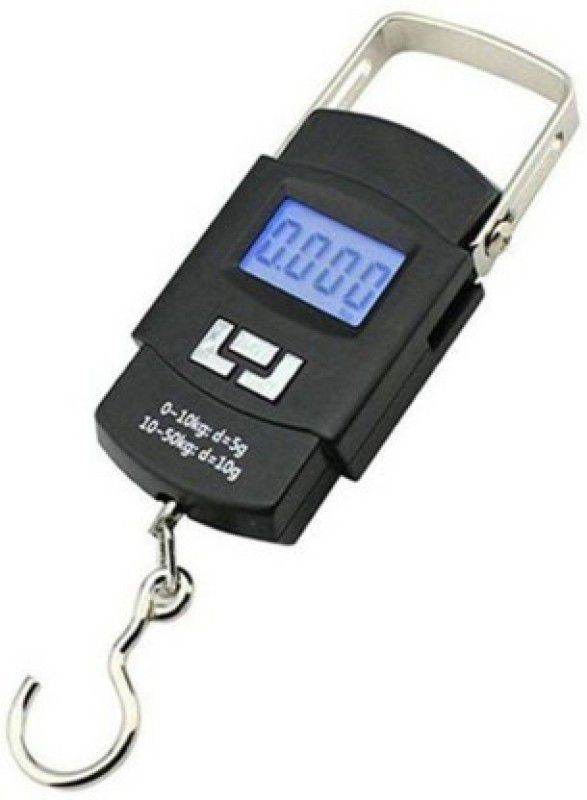 MAITRI ENTERPRISE 50Kg Portable Electronic Digital LCD Pocket Weighing Hanging Scale Weighing Scale  (Black)