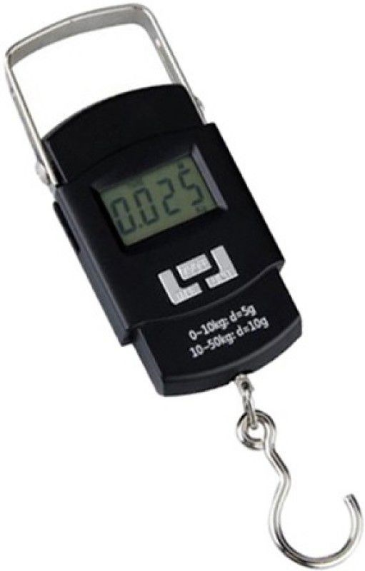 QNOVE 50Kg Portable Hanging Luggage Weight Machine C394QA Weighing Scale  (Black)