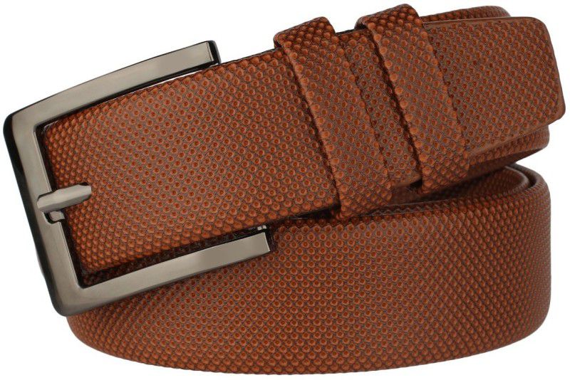 Men Casual, Party, Formal, Evening Tan Artificial Leather Belt