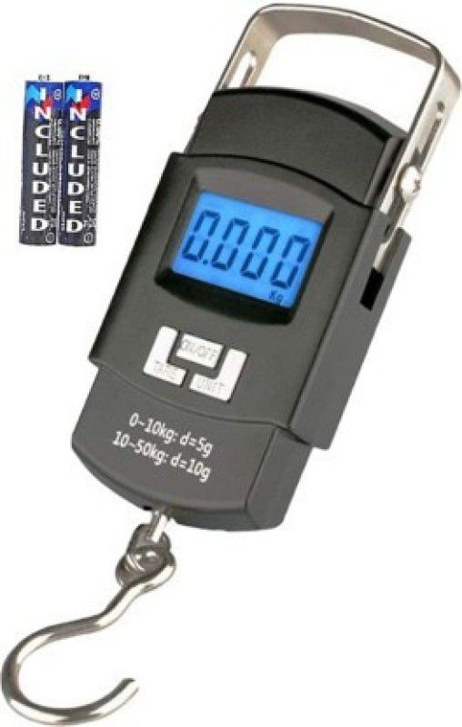 MAITRI ENTERPRISE 50 kg Hook Type Digital Led Screen Portable Luggage Type Weighing Scale  (Black)