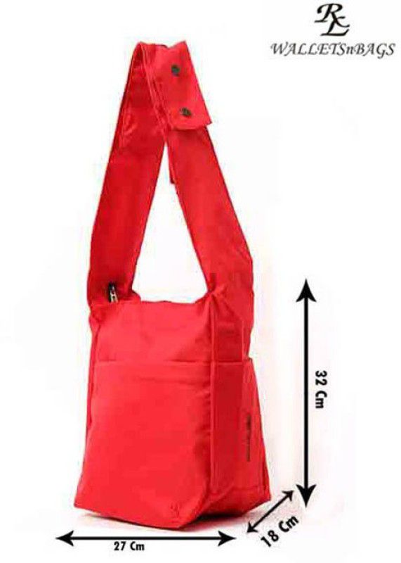 Men Red Shoulder Bag - Extra Spacious