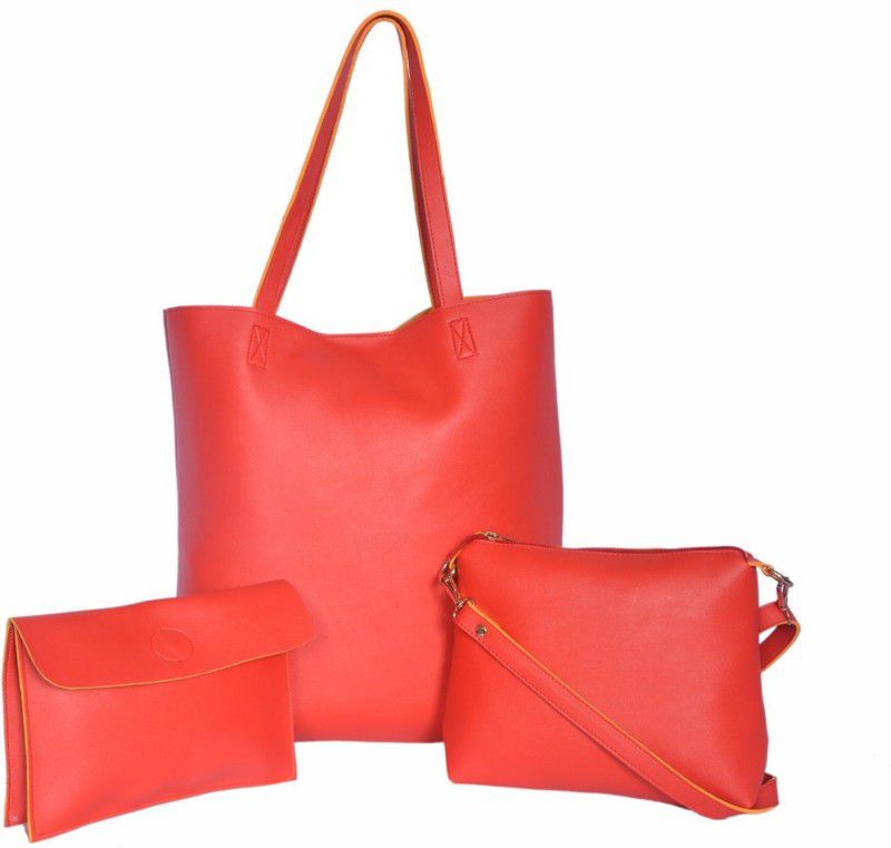 Girls Red Shoulder Bag - Extra Spacious  (Pack of: 3)