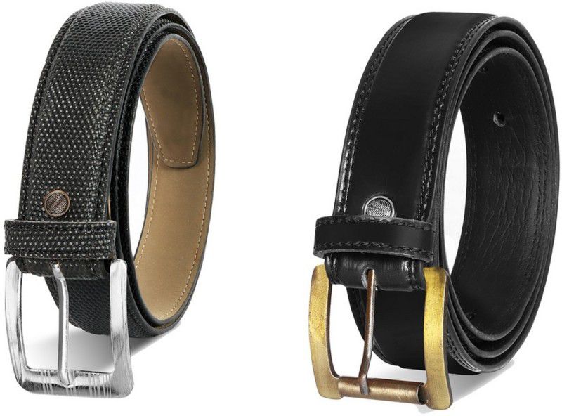 Men Party, Party, Formal, Casual Black Artificial Leather Belt