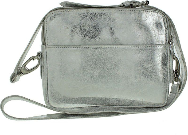 Girls Silver Messenger Bag - Mini
