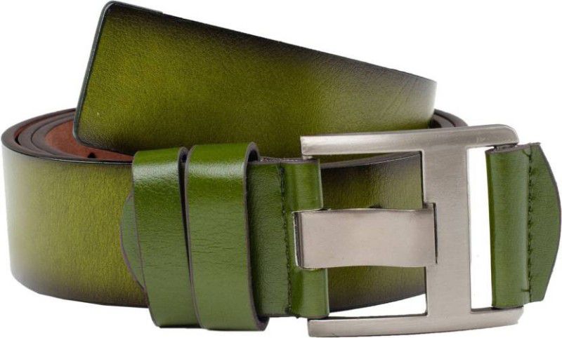Men Casual Green Artificial Leather Reversible Belt