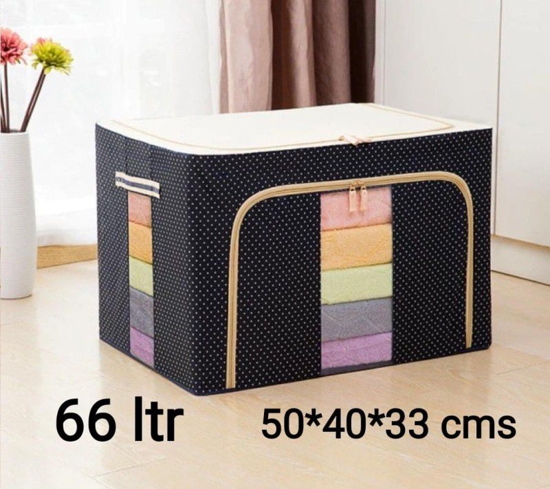 Enetsales 66 LITRES ORGANISER | SASREE COVER BAG | Poly-canvas Laundry Bag  (Multicolor)